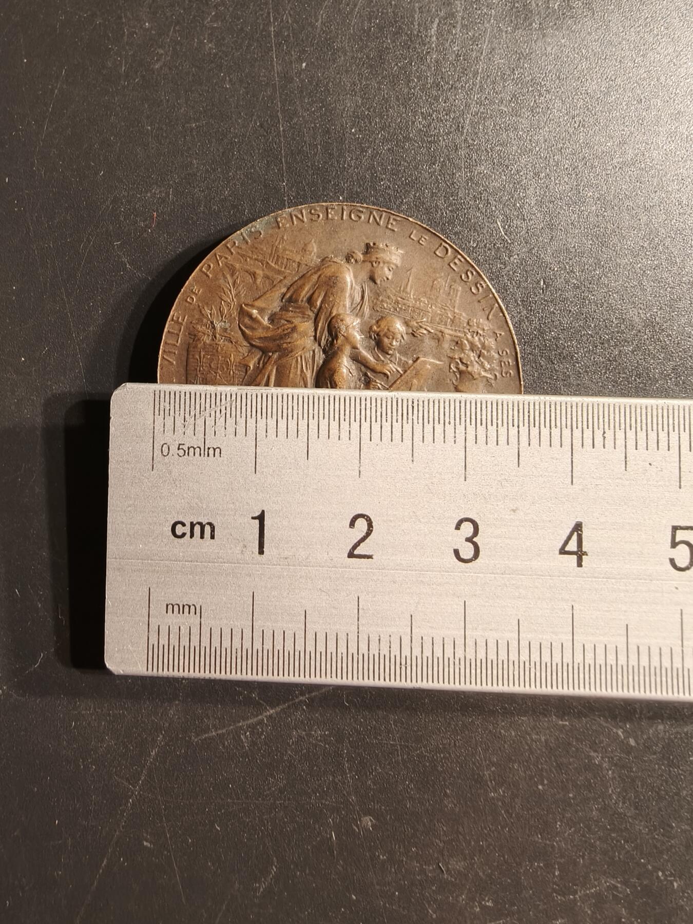 老王徽章第160期  法国塞纳省初等教育杰出贡献大铜章     直径36mm.    重量25.7g