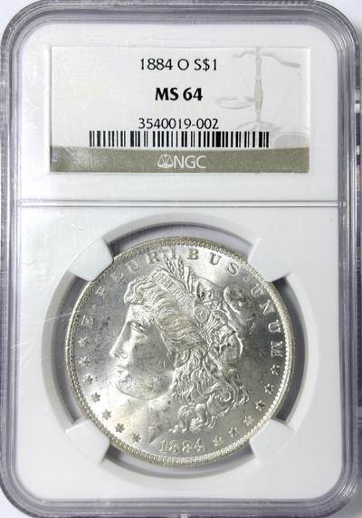 【雨安】【世界币章112-113期】周五/周六 两场连拍 2025-11-01 周六 19:30 保真 8秒倒数自动落锤 高效拍卖 - [评级美洲] USA 美国 1美元 (1878-1921) 摩根 1884年O NGC-MS64