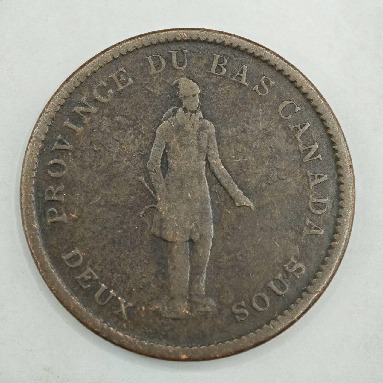 【淘币小摊】限时拍第七百八十四拍  老铜币场  满百包邮可预留两周  周一统一发货  加拿大1837年一便士铜币代币