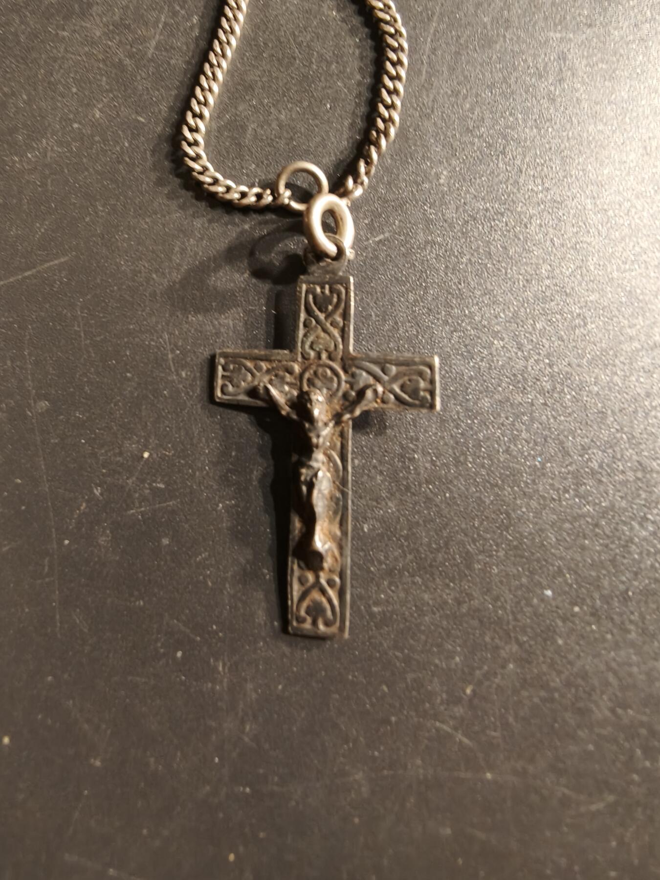 老王徽章第160期 法国天主教会十字架链子