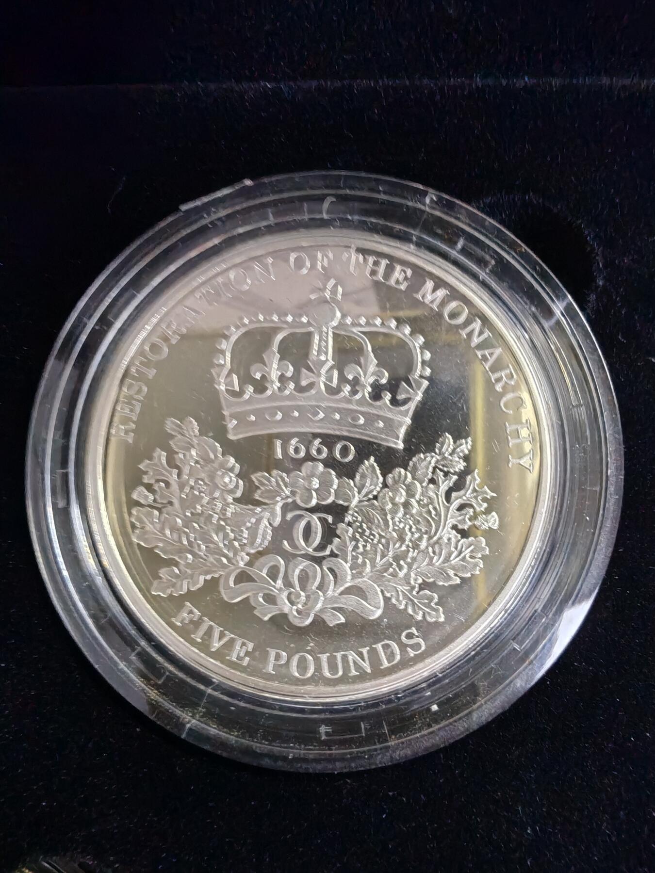 长老汇蛇年精选第六十九场拍卖 2010英国年度5枚精制加厚银币套币，盒证全，钢琴烤漆，2500套，当年出厂价299英镑，2024年同等套币已上涨到669英镑