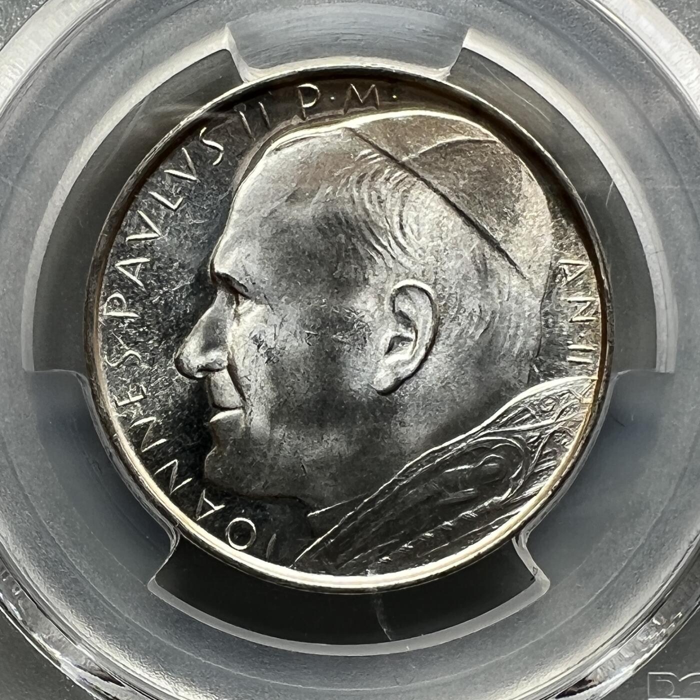 PCGS MS66 梵蒂冈1980年500里拉银币