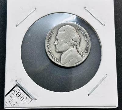 文馨钱币收藏第 278 场，银元，纸币，铜章场 长期接收代拍品 - 1943 年美国杰斐逊 5 美分银币 P 版，第十二版，只发行 1942-1945 年