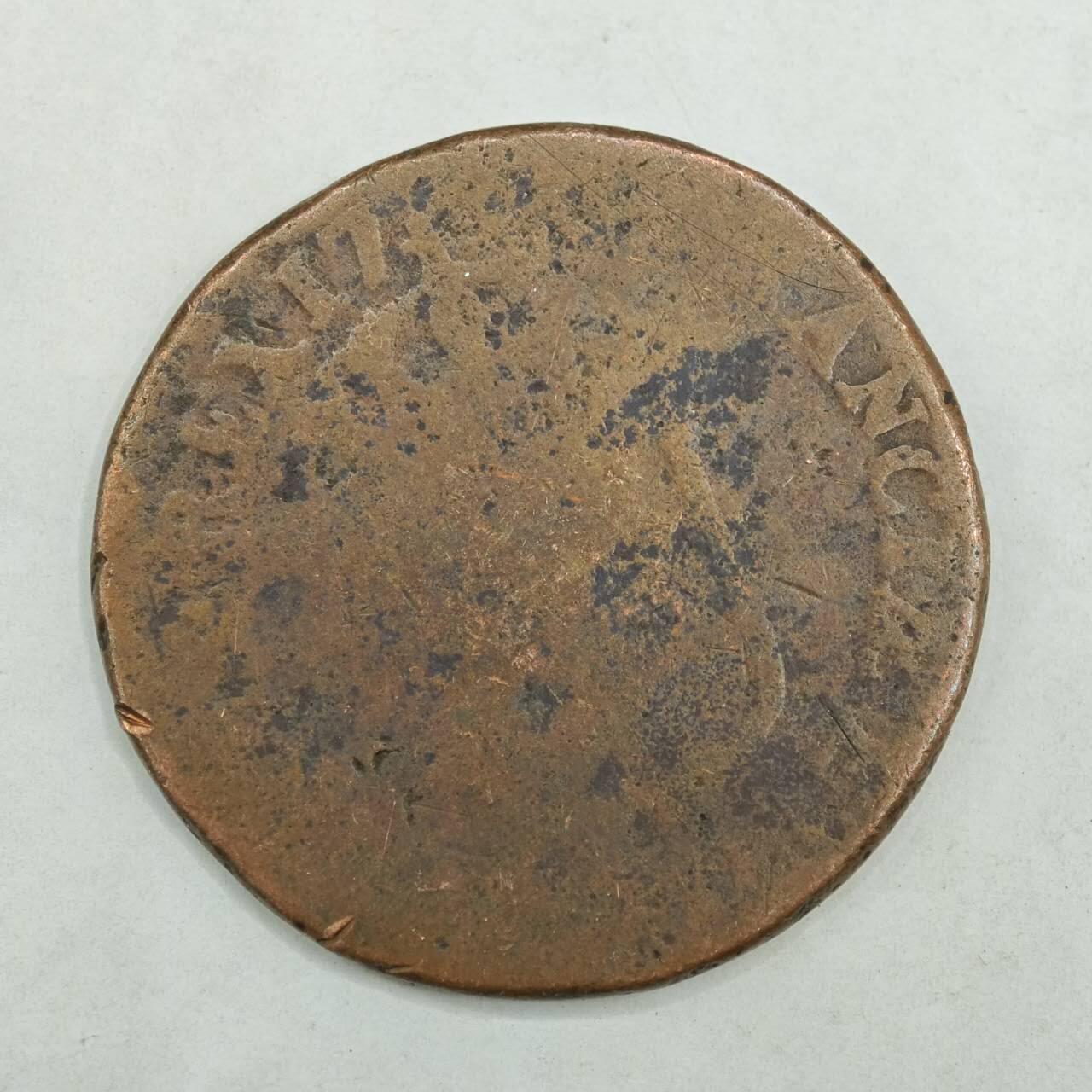 【淘币小摊】限时拍第七百八十四拍  老铜币场  满百包邮可预留两周  周一统一发货  英国路易十六1LIARD铜币