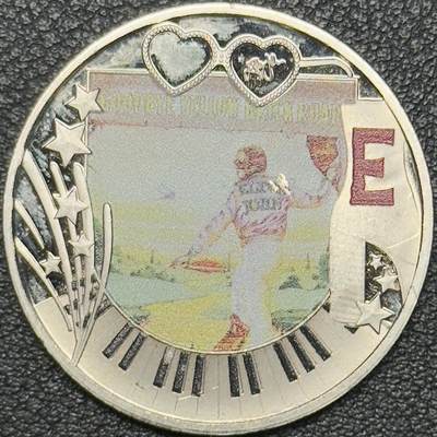 ＜小葵钱铺＞第64期·克朗币·套币·银币场·满200包邮，不寄存·3号发货 - 直布罗陀2023年埃尔顿·约翰1/2克朗彩色纪念币