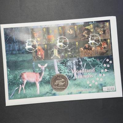 ＜小葵钱铺＞第64期·克朗币·套币·银币场·满200包邮，不寄存·3号发货 - 〈邮币封〉马恩岛1994年保护地球· 黇鹿1克朗纪念币