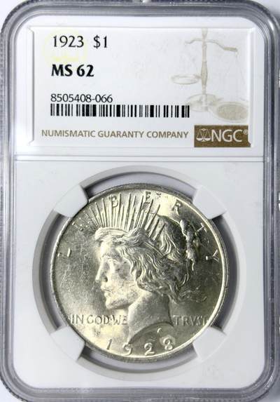 【雨安】【世界币章112-113期】周五/周六 两场连拍 2025-11-01 周六 19:30 保真 8秒倒数自动落锤 高效拍卖 - [评级美洲] USA 美国 1美元  (1921-1935) 和平鸽 1923年 NGC-MS62