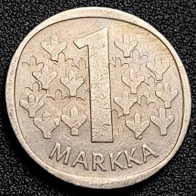 泉币菌-第122场-精品福利场 - 芬兰1马克1972年 直径24mm 立狮持剑铜镍币