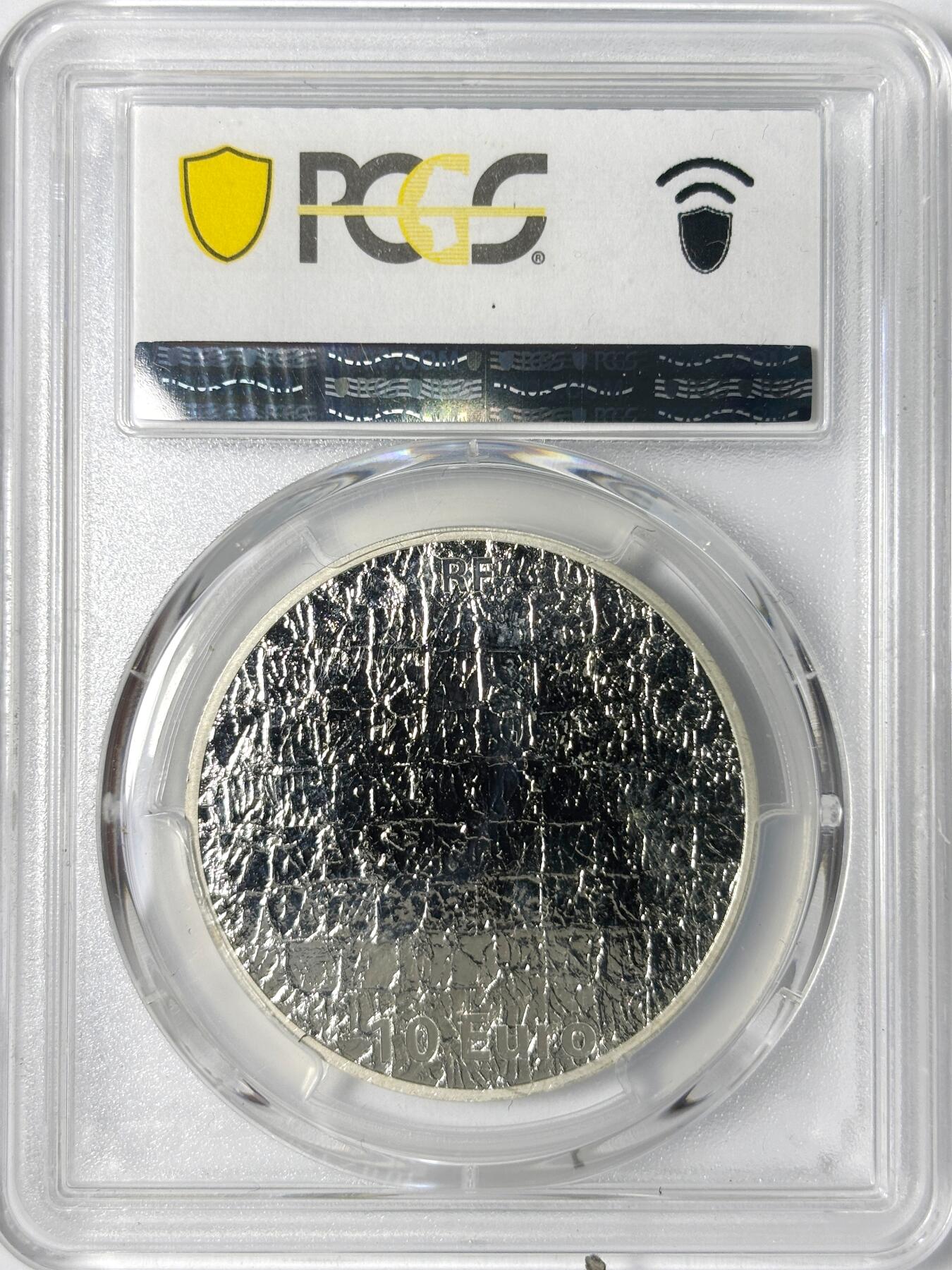 【雨安】【世界币章112-113期】周五/周六 两场连拍 2025-11-01 周六 19:30 保真 8秒倒数自动落锤 高效拍卖 [评级现代] France 法国 10欧元 2012年 艺术家伊夫·克莱因 蓝手 PCGS-PR67DCAM