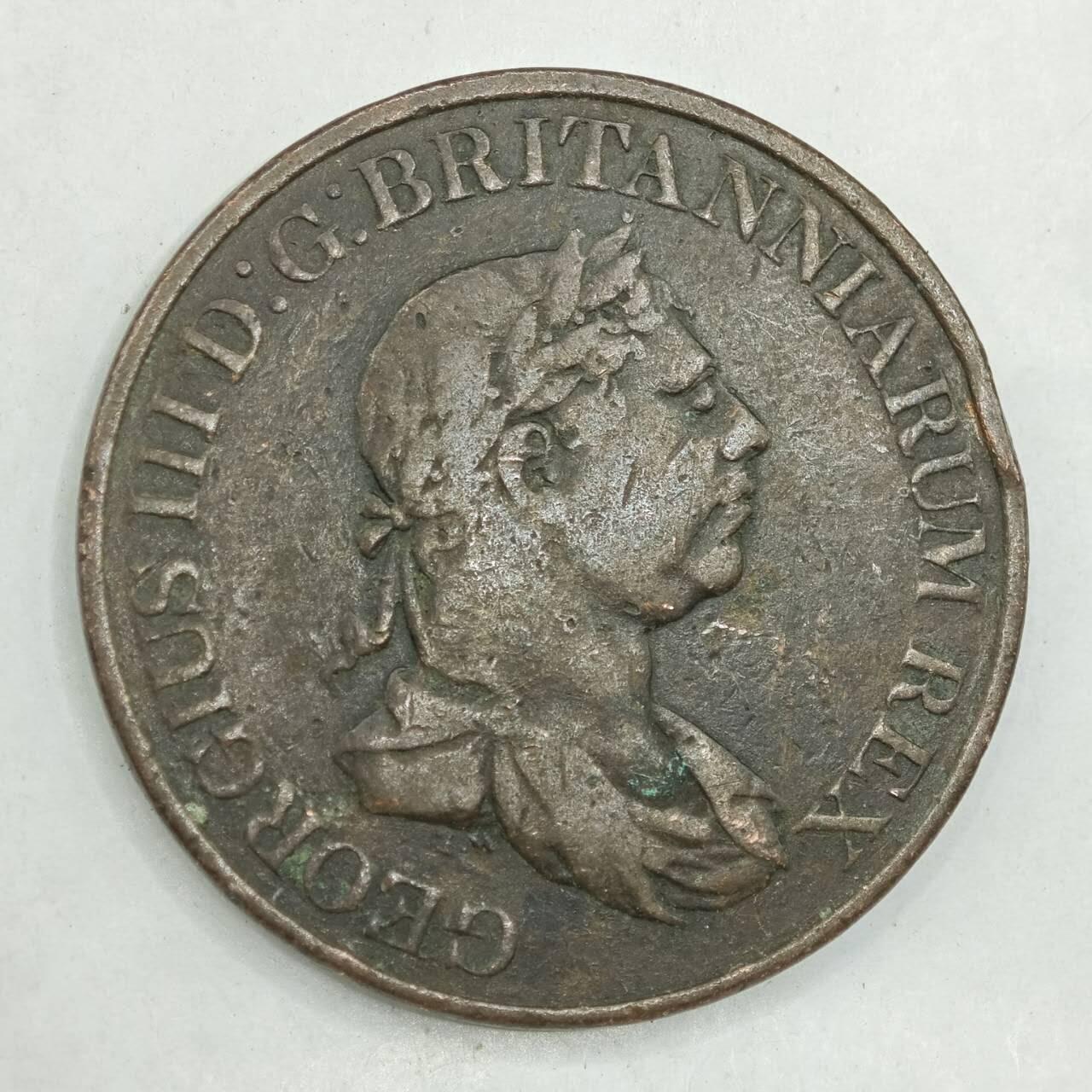 【淘币小摊】限时拍第七百八十四拍  老铜币场  满百包邮可预留两周  周一统一发货  锡兰1815年乔治三世2斯蒂夫大象铜币