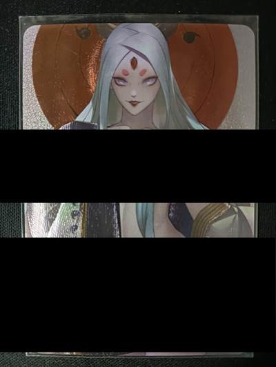 花开卡拍第45期（11月2号周日截拍，品控勿拍!!!拍品不寄存，运费5元，自制卡难免瑕疵，可能存在轻微撞角爆边等出厂瑕疵，品控介意勿拍！） - 火影忍者 辉夜 艺术卡 1张 粗闪