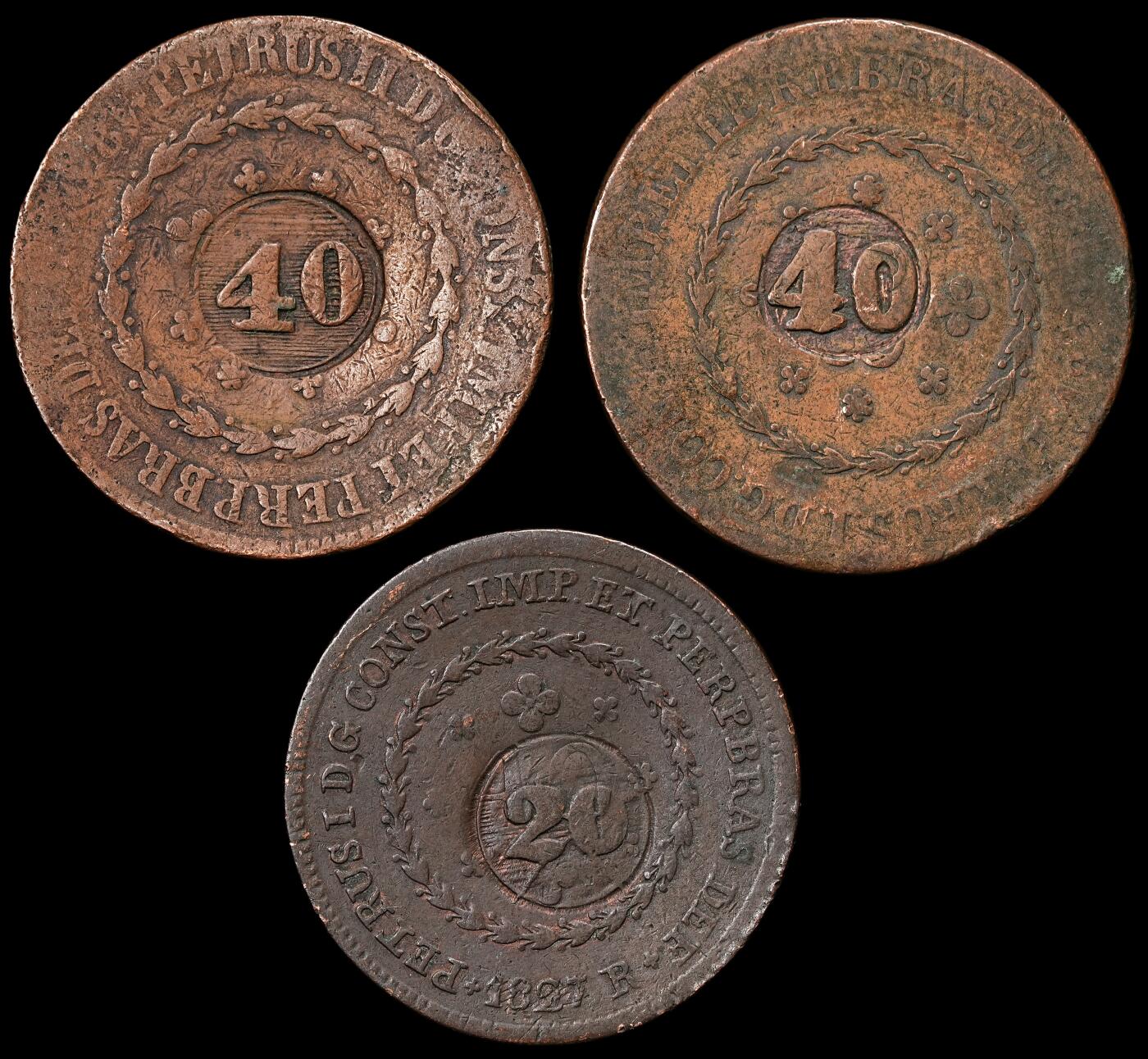 修遠堂世界钱币第九十一期 巴西旧铜币三枚