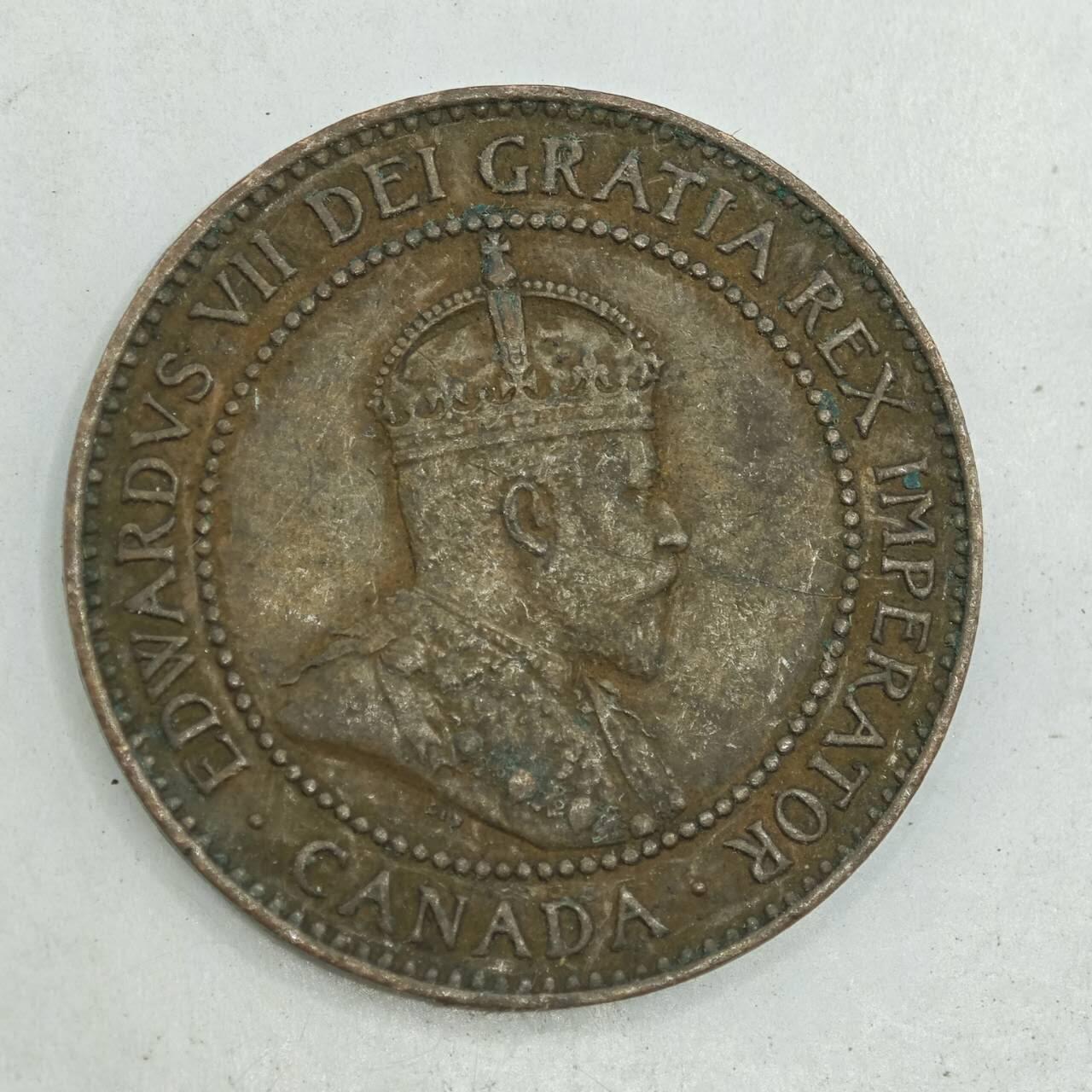 【淘币小摊】限时拍第七百八十四拍  老铜币场  满百包邮可预留两周  周一统一发货  加拿大1905年爱德华七世一分铜币