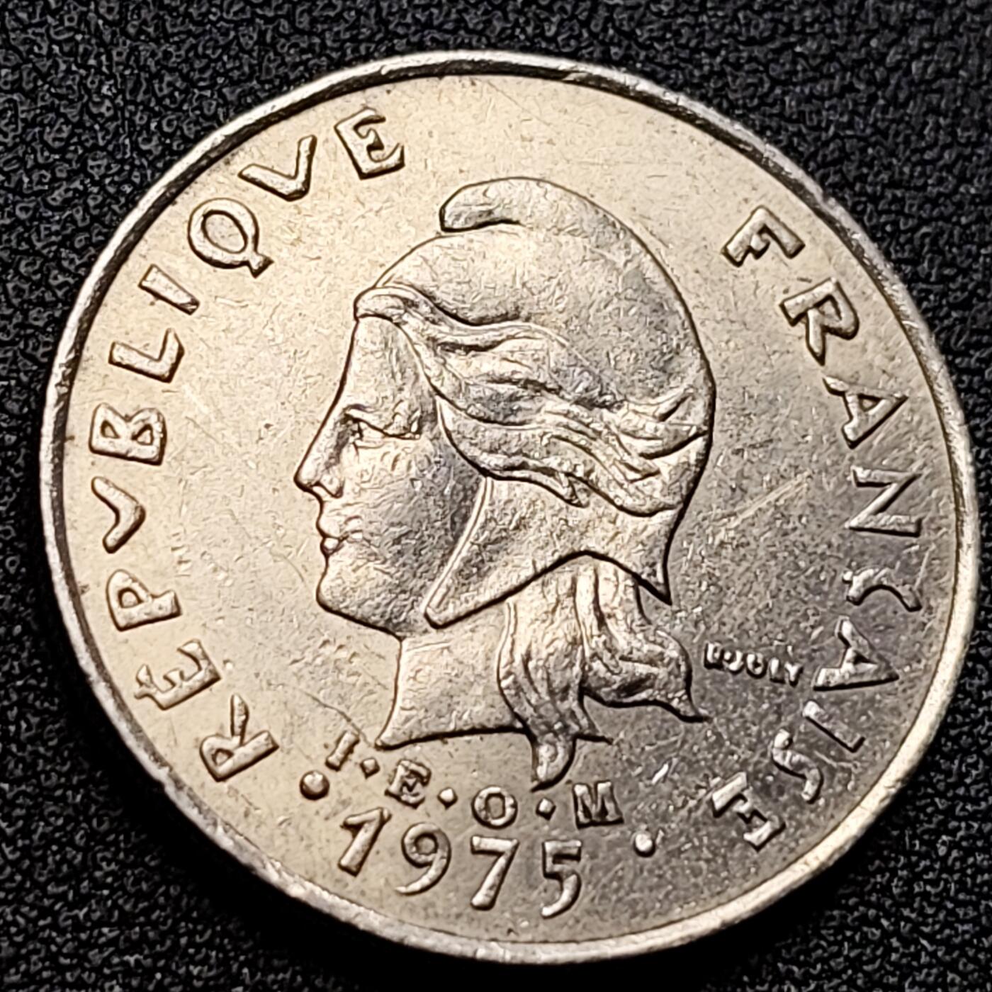 泉币菌-第122场-精品福利场 鲜花香草面包果 法属波利尼西亚20法郎镍制硬币 28.3毫米10.0克