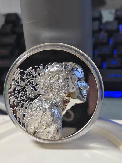 第180期拍卖【长期征集拍品】【北京币展专场】 - 库克2021年信息大爆炸3盎司高浮雕精制纪念银币，999银，发行量999枚