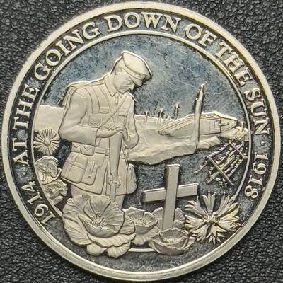 ＜小葵钱铺＞第64期·克朗币·套币·银币场·满200包邮，不寄存·3号发货 - 直布罗陀2018年一战结束一百周年·日落时分1/2克朗纪念币