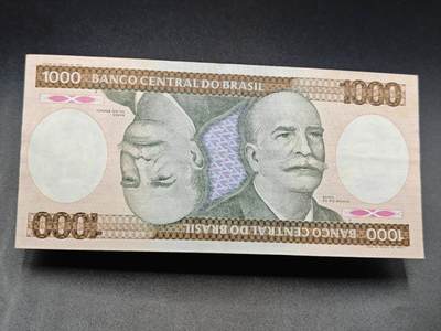 【淘币小摊】实时拍第七百八十三拍   无佣金纸币福利场   满百包邮可预留二周 每周一统一发货   - 巴西1000克鲁塞罗