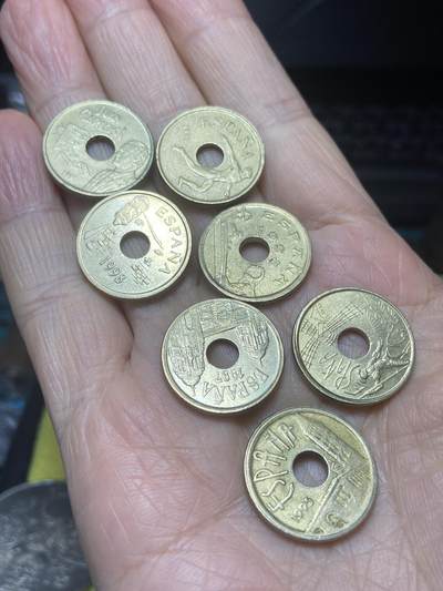 2025年第一百二十场(总第一百四十六场）外国好品散币(免佣金) - 西班牙🇪🇸25比塞塔各自治区纪念币7枚：1991年，1993年、1995年、1996年、1997年、1998年