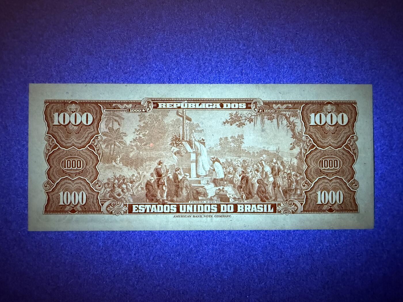 《艾美收藏》第218期-11.2周日外币荟萃 巴西1000克鲁塞罗 UNC 1953年稀少老版本