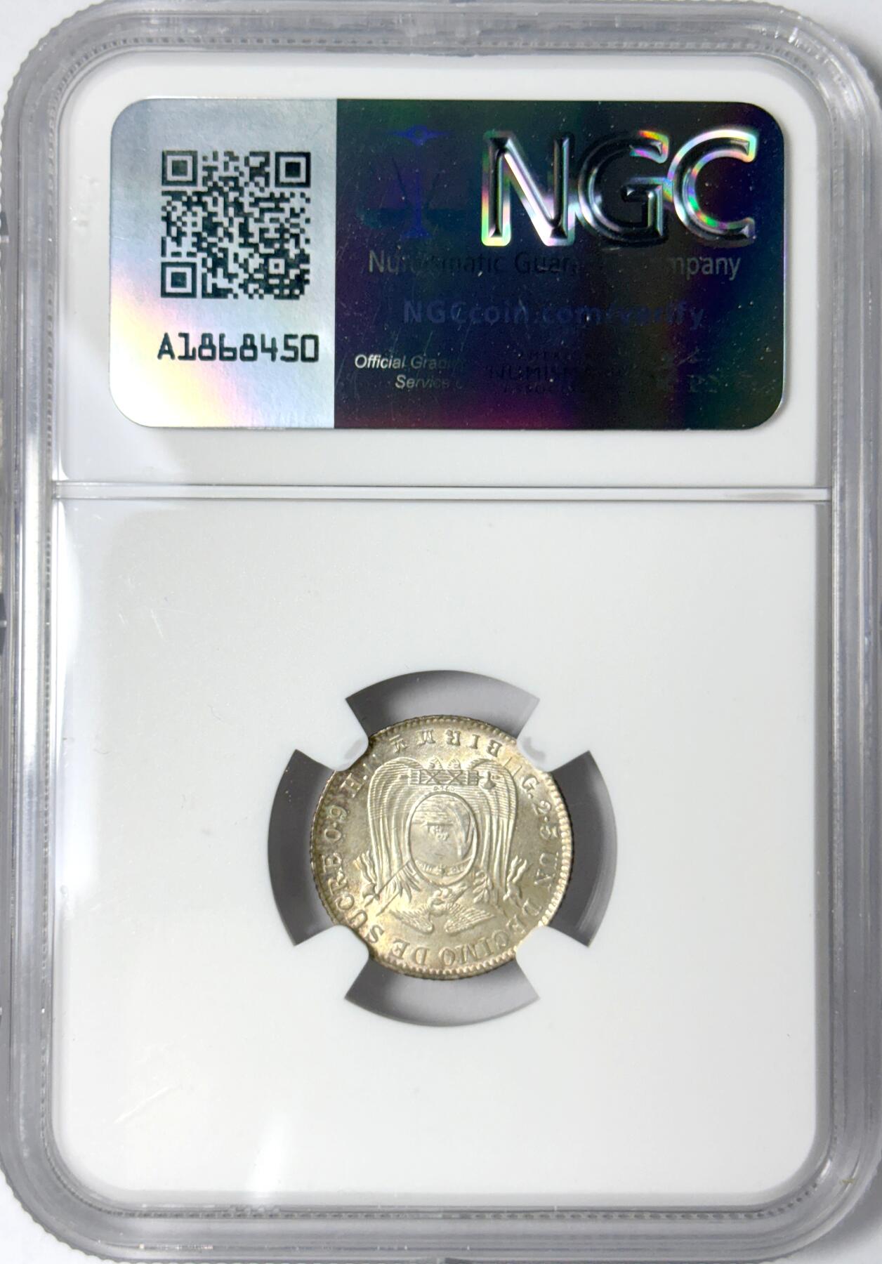 【雨安】【世界币章112-113期】周五/周六 两场连拍 2025-11-01 周六 19:30 保真 8秒倒数自动落锤 高效拍卖 [评级美洲] Ecuador 厄瓜多尔 1D 1915年 NGC-MS65