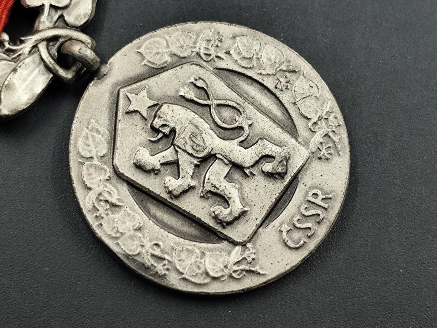 10月底 冲业绩 来一波精品证章场子 捷克祖国解放银质奖章 整体除绶带900银制