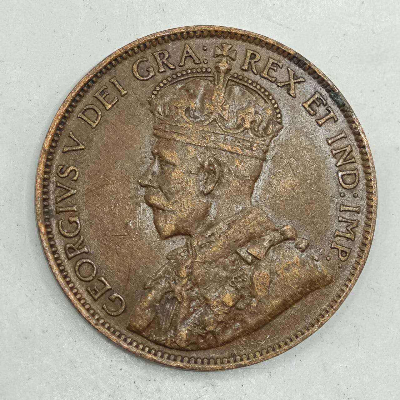 【淘币小摊】限时拍第七百八十四拍  老铜币场  满百包邮可预留两周  周一统一发货  加拿大1914年乔治五世一分铜币