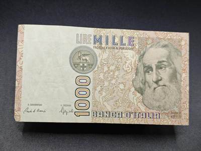 【淘币小摊】实时拍第七百八十三拍   无佣金纸币福利场   满百包邮可预留二周 每周一统一发货   - 意大利1000里拉