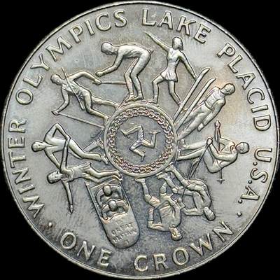 ＜小葵钱铺＞第64期·克朗币·套币·银币场·满200包邮，不寄存·3号发货 - 马恩岛1980年莫斯科奥运会1克朗纪念币