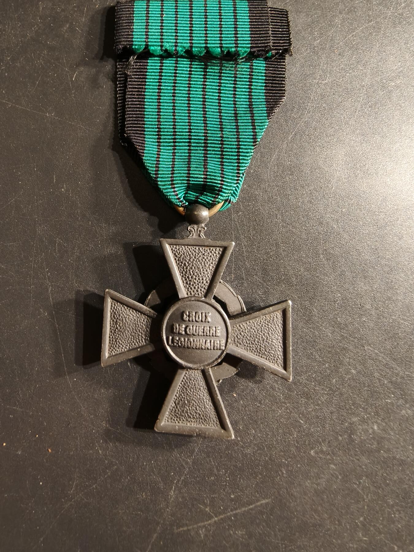 老王徽章第160期 法国二战外籍军团战争十字奖章     少见！