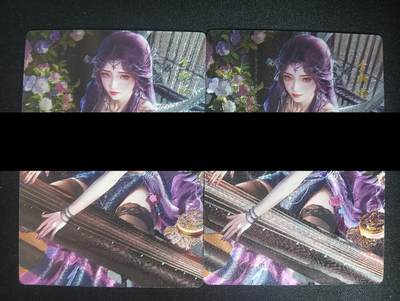 花开卡拍第45期（11月2号周日截拍，品控勿拍!!!拍品不寄存，运费5元，自制卡难免瑕疵，可能存在轻微撞角爆边等出厂瑕疵，品控介意勿拍！） - 星宿文创 媚玄鉴 李师师 1套2张 粗闪