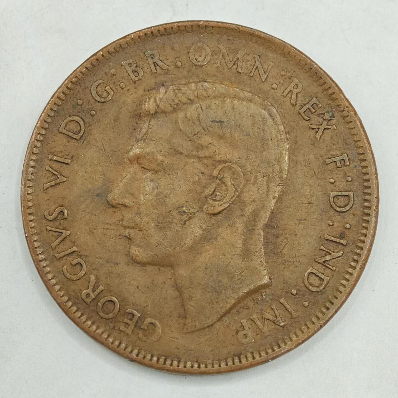 【淘币小摊】限时拍第七百八十四拍  老铜币场  满百包邮可预留两周  周一统一发货  澳大利亚1944年一便士铜币