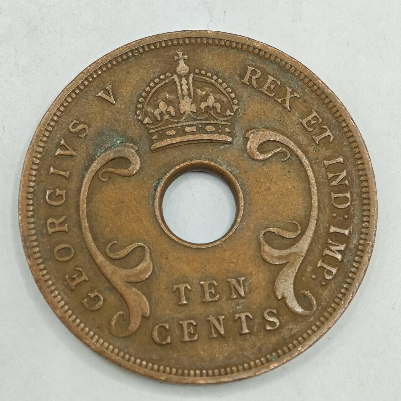 【淘币小摊】限时拍第七百八十四拍  老铜币场  满百包邮可预留两周  周一统一发货  英属东非1922年乔治五世10分铜币