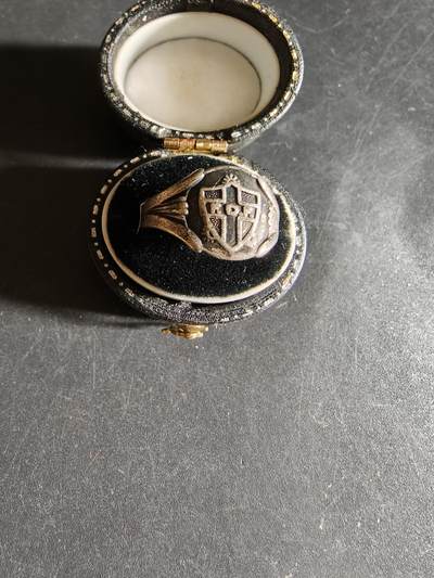 老王徽章第160期 - 丹麦陆军戒指    带原盒