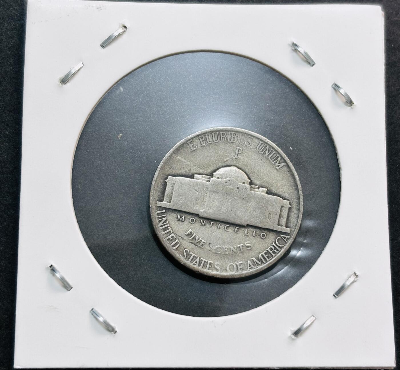 文馨钱币收藏第 278 场，银元，纸币，铜章场 长期接收代拍品 1943 年美国杰斐逊 5 美分银币 P 版，第十二版，只发行 1942-1945 年