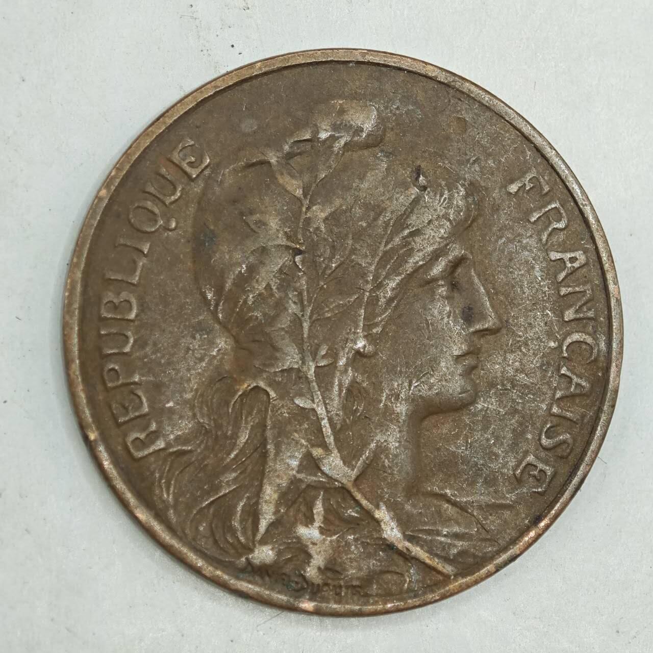 【淘币小摊】限时拍第七百八十四拍  老铜币场  满百包邮可预留两周  周一统一发货  法国1916年5分铜币