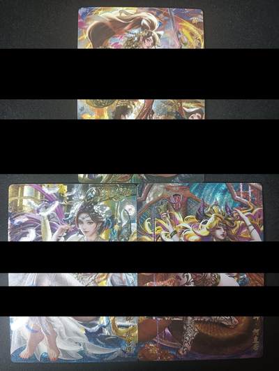 花开卡拍第45期（11月2号周日截拍，品控勿拍!!!拍品不寄存，运费5元，自制卡难免瑕疵，可能存在轻微撞角爆边等出厂瑕疵，品控介意勿拍！） - 卡玩帕克魂姬三国 16弹 粗闪3张