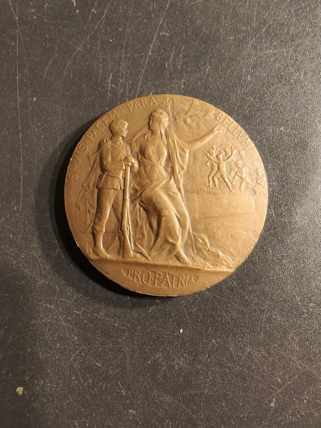 老王徽章第160期  法国战争部体能准备大铜章     直径35mm.   重量22.8g