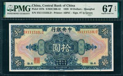 上海炎玺拍卖 玺韵华章：第四章 - 1928年中央銀行拾圆