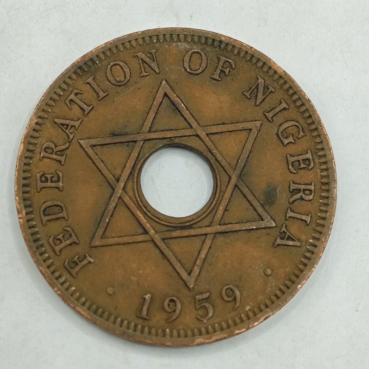 【淘币小摊】限时拍第七百八十四拍  老铜币场  满百包邮可预留两周  周一统一发货  尼日利亚1959年一便士铜币