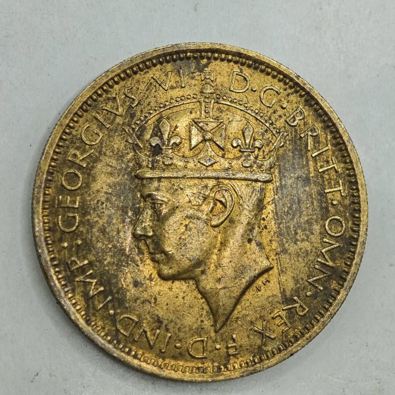 【淘币小摊】限时拍第七百八十四拍  老铜币场  满百包邮可预留两周  周一统一发货  英属西非1939年乔治六世一先令铜币