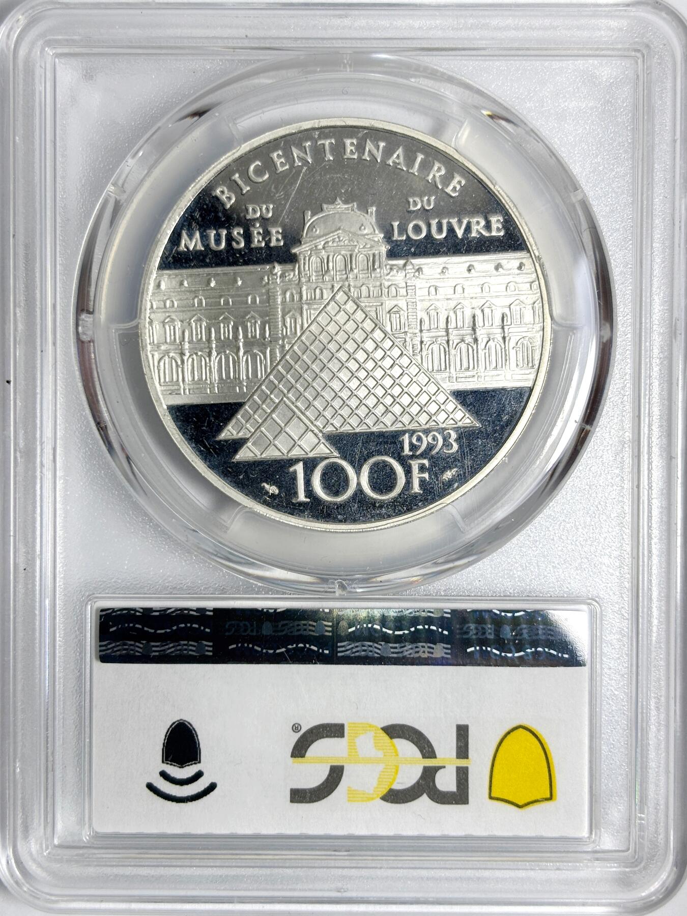 【雨安】【世界币章112-113期】周五/周六 两场连拍 2025-11-01 周六 19:30 保真 8秒倒数自动落锤 高效拍卖 [评级现代] France 法国 100法郎 1993年 蒙娜丽莎 PCGS-PR64DCAM