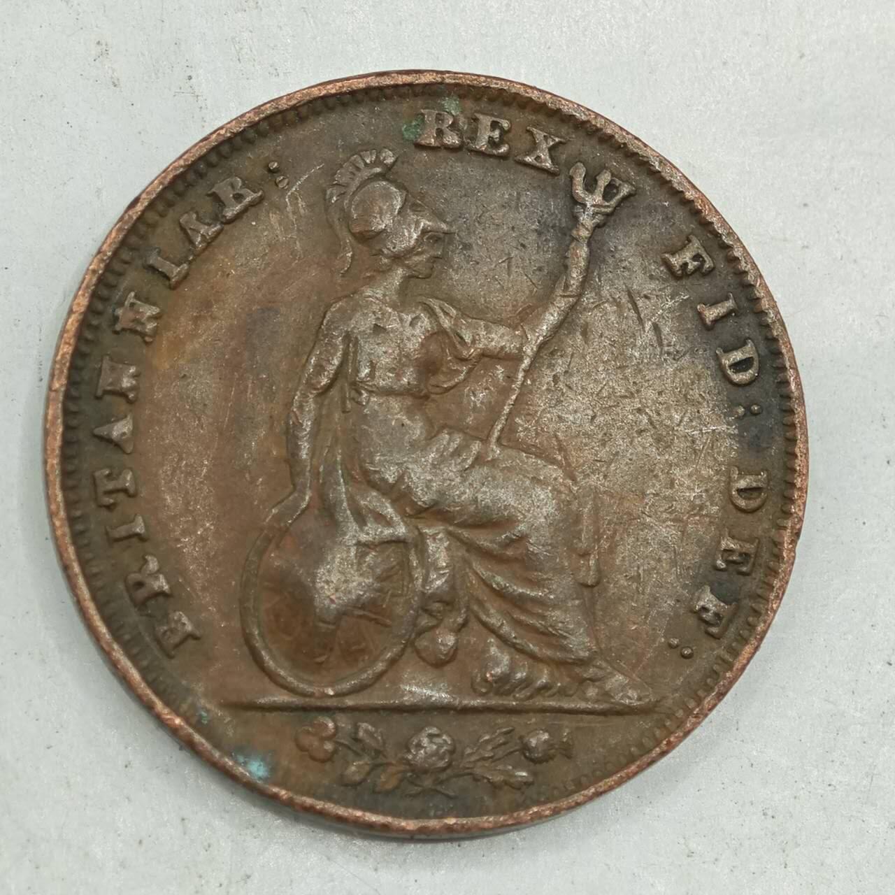 【淘币小摊】限时拍第七百八十四拍  老铜币场  满百包邮可预留两周  周一统一发货  英国1835年威廉四世法新铜币