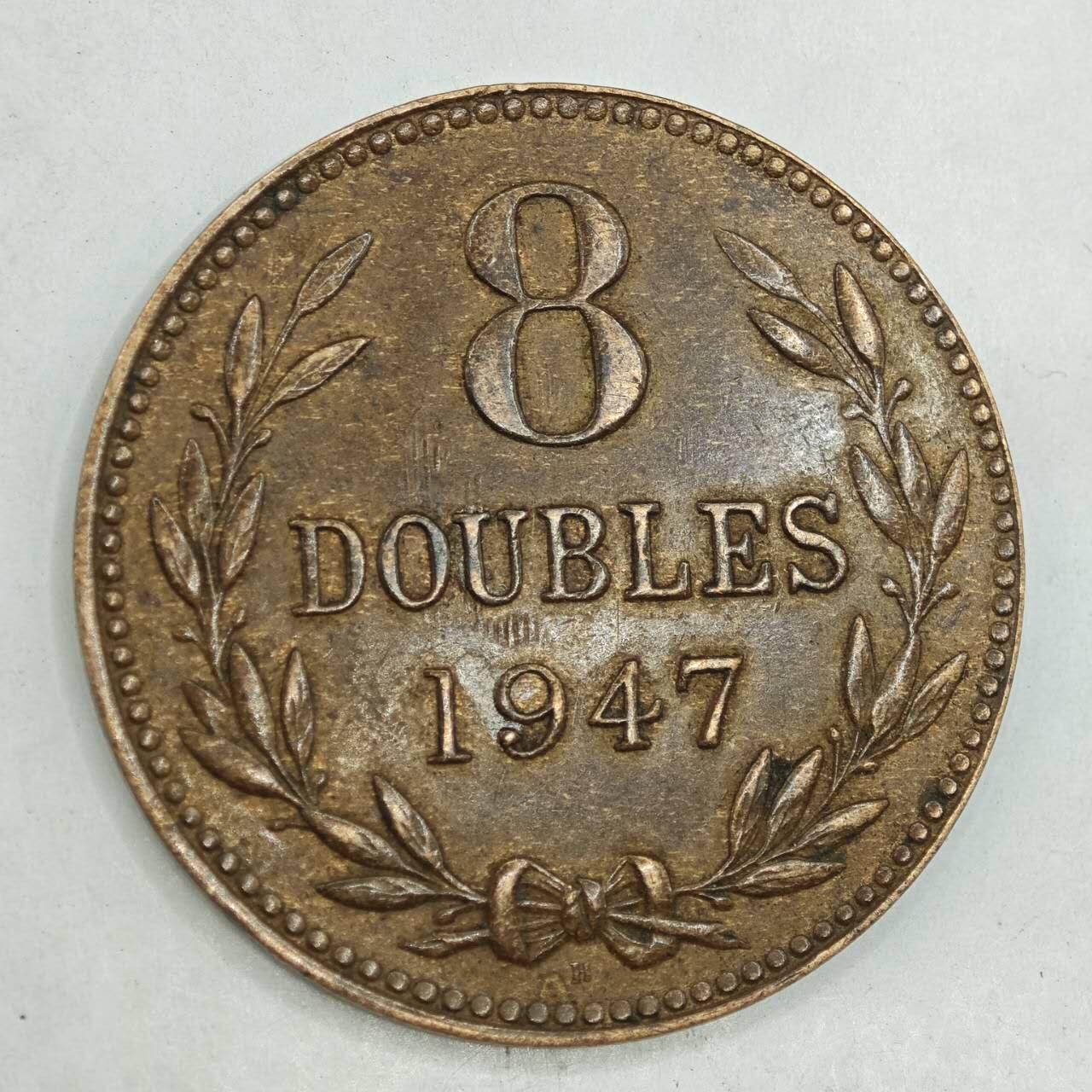 【淘币小摊】限时拍第七百八十四拍  老铜币场  满百包邮可预留两周  周一统一发货  根西岛1947年8道布铜币