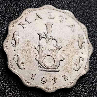 泉币菌-第123场-精品福利场(115场之后的本周末发货，感谢理解) - 原光极美 灯台 花边币 马耳他1972年5米尔铝制硬币 26.0毫米 2.1克