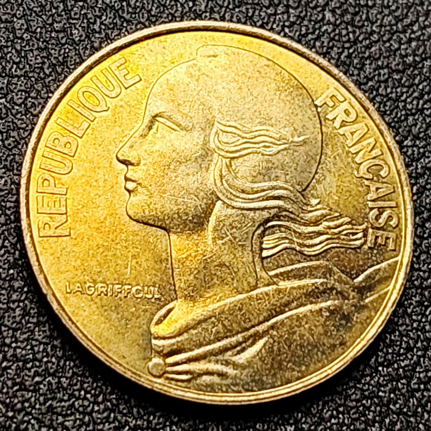 泉币菌-第121场-精品福利场 原光极美 法国1989年20生丁铜币 玛丽安娜 入欧前末版 绝版