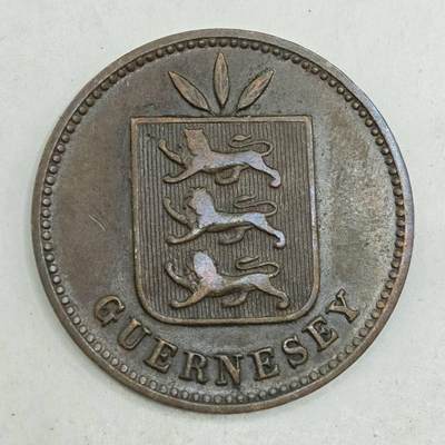 【淘币小摊】限时拍第七百八十四拍  老铜币场  满百包邮可预留两周  周一统一发货  - 根西岛1908年4道布铜币