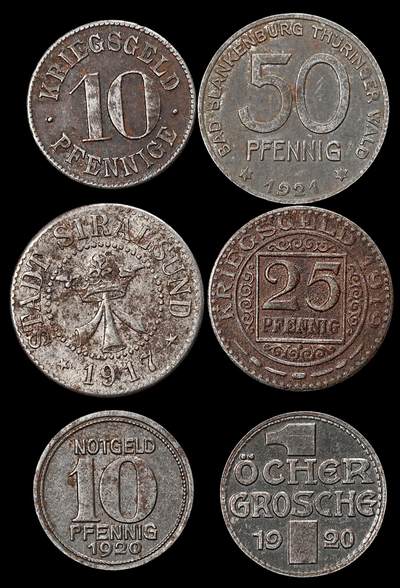 修遠堂世界钱币第九十一期 - 德国紧急时期铁币 第一组