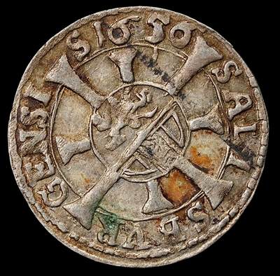 修遠堂世界钱币第九十一期 - 1656年神圣罗马帝国萨尔茨堡教区1克鲁泽银币 0.80g