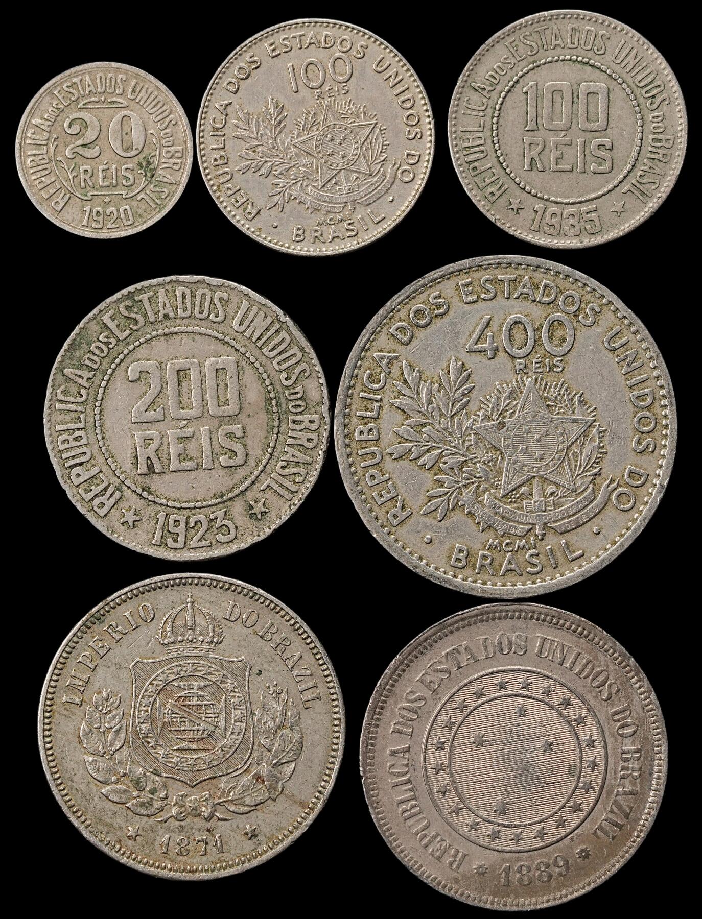修遠堂世界钱币第九十一期 巴西旧钱币 第二组