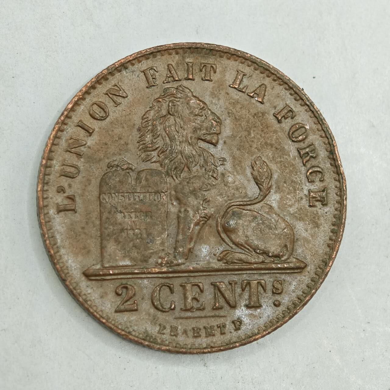 【淘币小摊】限时拍第七百八十四拍  老铜币场  满百包邮可预留两周  周一统一发货  比利时1905年2分铜币